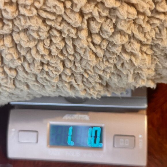 Me Jane Womens Hooded Sherpa Jacket Faux Fur Tan S Cozy Pockets Teddy Fuzzy Soft - Picture 8 of 9